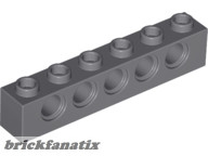 Lego TECHNIC BRICK 1X6, Ø4.9, Dark grey