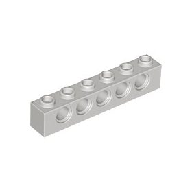 Lego TECHNIC BRICK 1X6, Ø4.9, Light grey