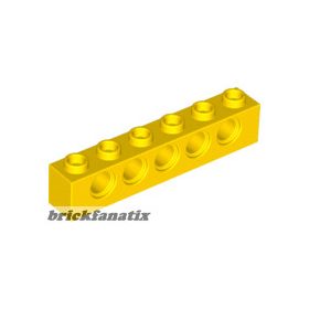 Lego TECHNIC BRICK 1X6, Ø4.9, Yellow
