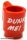 Lego Minifigure, Utensil Cup with White 'DUNK ME!' Pattern, Bright red