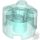 Lego Brick, Round 2 x 2 with Axle Hole, Trans light blue