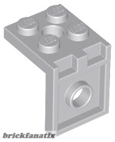 Lego Bracket 2 x 2 - 2 x 2 with 2 Holes, light gray