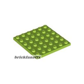 Lego Plate 6 X 6, Lime