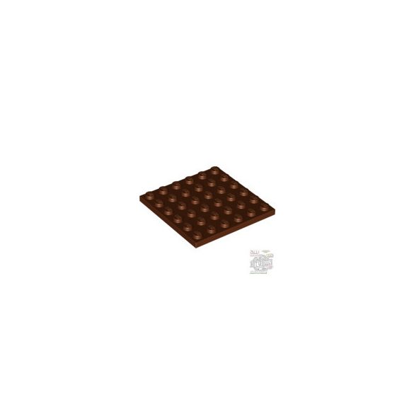 Lego Plate 6X6, Reddish brown