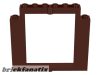 Lego Door, Frame 2 x 8 x 6 Swivel without Bottom Notches, Brown