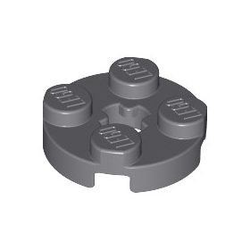 Lego Plate, Round 2 x 2 with Axle Hole, Dark bluish gray