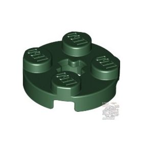 Lego Plate, Round 2 x 2 with Axle Hole, Dark green
