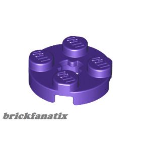 Lego Plate, Round 2 x 2 with Axle Hole, Dark purple