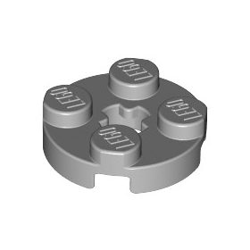 Lego Plate, Round 2 x 2 with Axle Hole, Light bluish gray