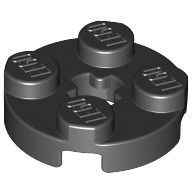 Lego PLATE 2X2 ROUND, Black