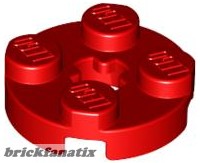 Lego PLATE 2X2 ROUND, Bright red