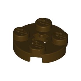 Lego PLATE 2X2 ROUND, Dark brown