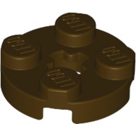 Lego PLATE 2X2 ROUND, Dark brown