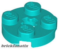 Lego Plate 2X2 Round, Dark turquoise