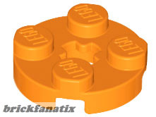 Lego PLATE 2X2 ROUND, Orange