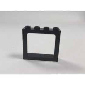 Lego Window 1 x 4 x 3 Train - Hollow Studs, Black