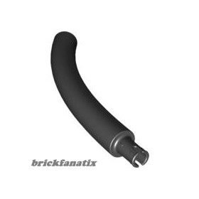   Lego Dinosaur Tail / Neck Middle Section with Bar Hole and Technic Pin, Black