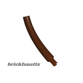   Lego Dinosaur Tail / Neck Middle Section with Bar Hole and Technic Pin, Dark brown