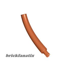   Lego Dinosaur Tail / Neck Middle Section with Bar Hole and Technic Pin, Dark orange
