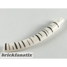   Lego Dinosaur Tail / Neck Middle Section with Bar Hole and Technic Pin with Dark Bluish Gray Stripes Pattern (Aspen Tree)