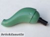 Lego Dinosaur Tail / Neck Base Section S-Curve with Black Technic Pin, Sand green