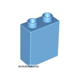 Lego Duplo, Brick 1 x 2 x 2, Medium blue
