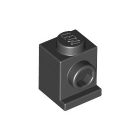 Lego Brick, Modified 1 x 1 with Headlight, Black
