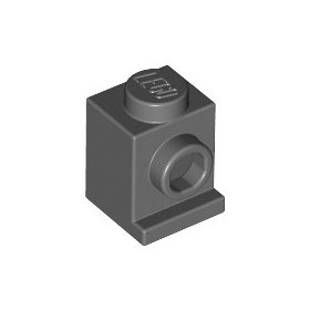 Lego Brick, Modified 1 x 1 with Headlight, Dark bluish gray