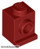 Lego Brick, Modified 1 x 1 with Headlight, Dark red