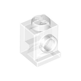 Lego Brick, Modified 1 x 1 with Headlight, Transparent clear