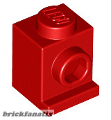 Lego Brick, Modified 1 x 1 with Headlight, Bright red