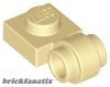 Lego Plate, Modified 1 x 1 with Light Attachment - Thick Ring, Tan