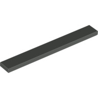 Lego Flat Tile 1X8, Dark grey