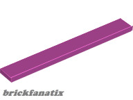 Lego Flat Tile 1X8, Magenta