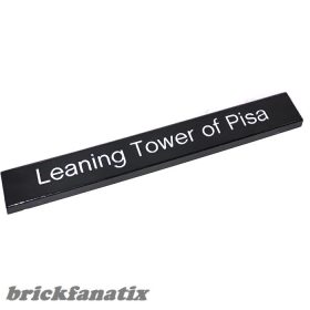   Lego Tile 1 x 8 with 'Leaning Tower of Pisa' Pattern