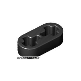 Lego Technic, Liftarm Thin 1 x 2 - Axle Holes, Black