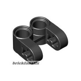   Lego Technic, Axle and Pin Connector Perpendicular Double Split, Black