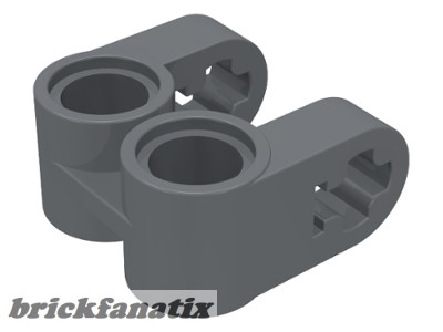 Lego Technic, Axle and Pin Connector Perpendicular Double Split, Dark grey