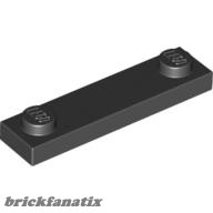 Lego PLATE 1X4 W. 2 KNOBS, Black