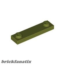 Lego PLATE 1X4 W. 2 KNOBS, Olive green
