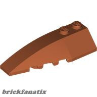 Lego LEFT SHELL 2X6 W/BOW/ANGLE, Dark orange