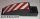 Lego Slope, Curved 8 x 2 x 2 with 4 Recessed Studs with Red and White Danger Stripes Pattern Left (Sticker) - Set 7632