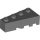 Lego LEFT BRICK 2X4 W/ANGLE, Dark grey