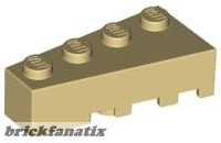 Lego LEFT BRICK 2X4 W/ANGLE, Tan