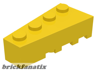 Lego LEFT BRICK 2X4 W/ANGLE, Yellow