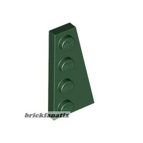 Lego Wedge, Plate 4 x 2 Right, Dark green