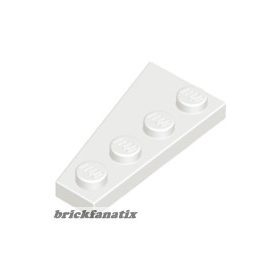 Lego Wedge, Plate 4 x 2 Right, White