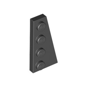 Lego RIGHT PLATE 2X4 W/ANGLE, Black