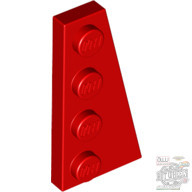 Lego RIGHT PLATE 2X4 W/ANGLE, Bright red