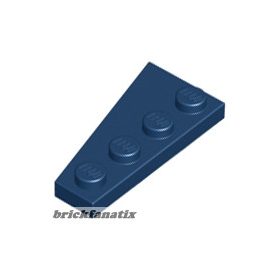 Lego Wedge, Plate 4 x 2 Right, Dark blue